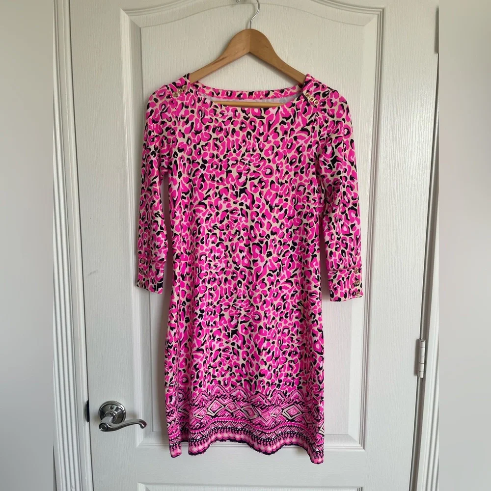 Lilly Pulitzer UPF 50+ Sophie Dress Pink My Favorite Spot XS Stretch Com… - Picture 6 of 15